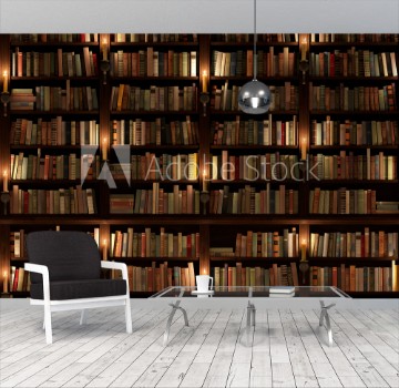 Picture of Bookshelf Seamless texture vertically and horizontally